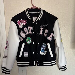 Justice Black and White Looney Tunes Kids Jacket